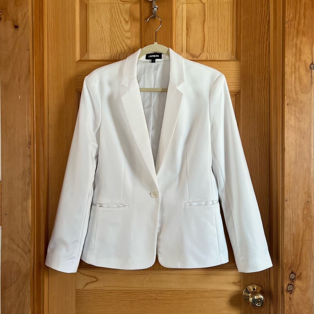 Express, classic white blazer, size 12
